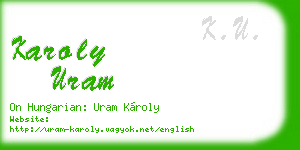 karoly uram business card